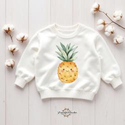 Buegelbild fröhliche Ananas